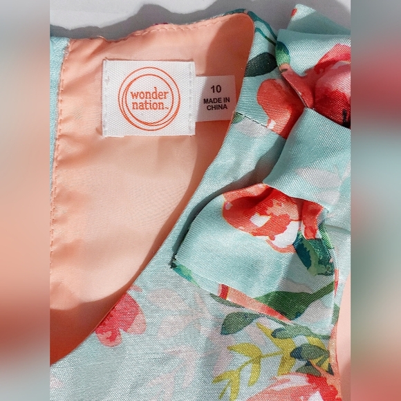 Wonder Nation Girls Special Occasions Dress Wedding Easter Spring Sz 10 High Low - Picture 4 of 9